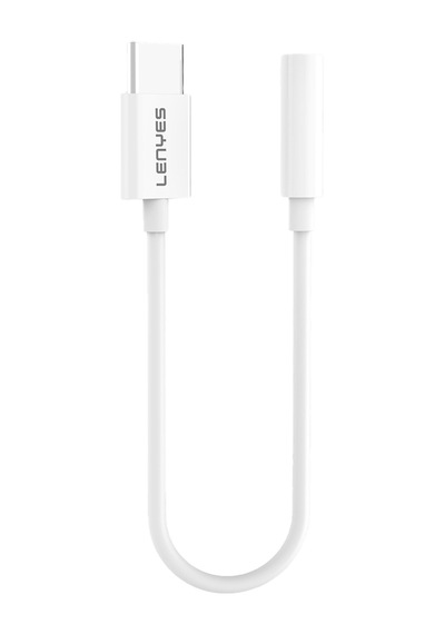 Lenyes Ax91 Type-c To 3.5mm Hi-fi Aux Çevirici Ses Adaptörü Beyaz Beyaz