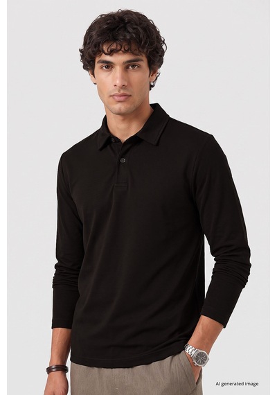 Tommy Life Acı Kahverengi Rahat Form Basic Erkek Polo Yaka T-shirt - 88512