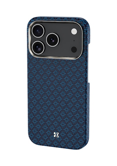 Apple Uyumlu iPhone 17 Pro Max Kılıfm-safe Şarj Özellikli Benks Armorair Armorgrid Serisi Kevlar Mavi Mavi