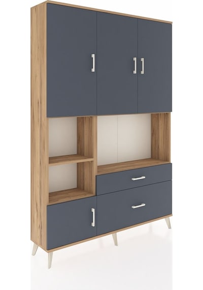 Arges Dolap 7 Raflı 2 Çekmeceli 5 Kapaklı 132x30x195 Çam-antrasit/antrasit Antrasıt/antrasıt Arges Dolap 7 Raflı 2 Çekmeceli 5 Kapaklı 132x30x195 Çam-antrasit/antrasit Antrasıt/antrasıt