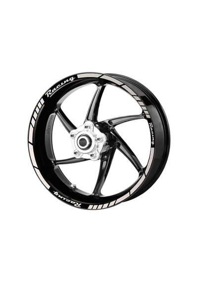 Deeb Motosiklet Jant Şeridi Universal Racing Beyaz Beyaz Model X N11.34800