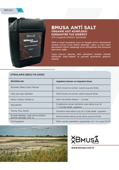 Bmusa Antisalt Organik Asit Kompleksi1 Kg 1 KG