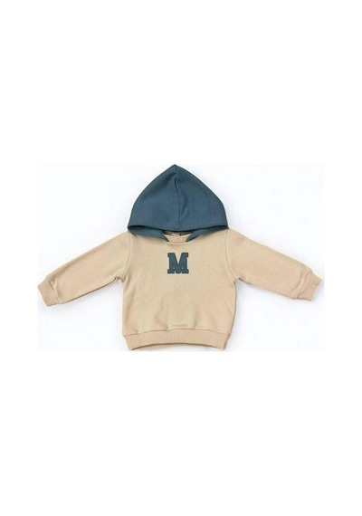 Tuffy Kids Erkek Bebek Harf Baskılı İçi Şardonlu Eşofman Takımı-15096 Mavi