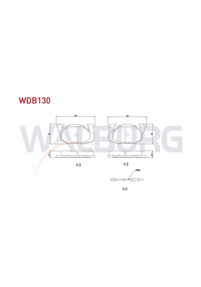 Walburg Fren Balata On Fıslı Renault R9 L42 1.4 1985-2000/ R11 B/c37 1.4 1983-1995/ AT00-WDB130