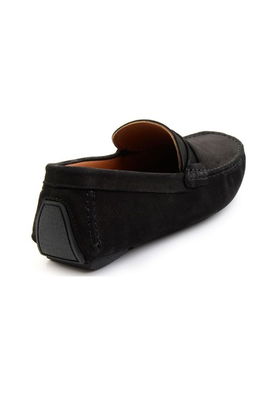 Bambi Siyah Hakiki Deri Erkek Loafer Ayakkabı E01547007801 Siyah