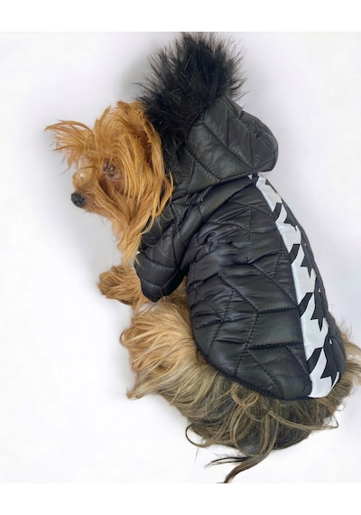 Kemique Luxy Black Köpek Montu Ceketi Köpek Dış Giyim