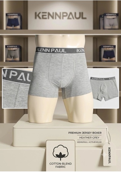 Kennpaul Likralı Erkek Boxer 3 Adet gri