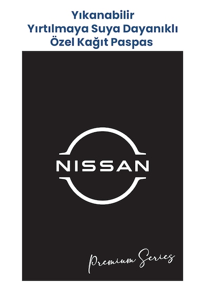 Suya Dayanıklı Nissan Oto Paspas Kağıdı Siyah 50 Adet - 35x50cm