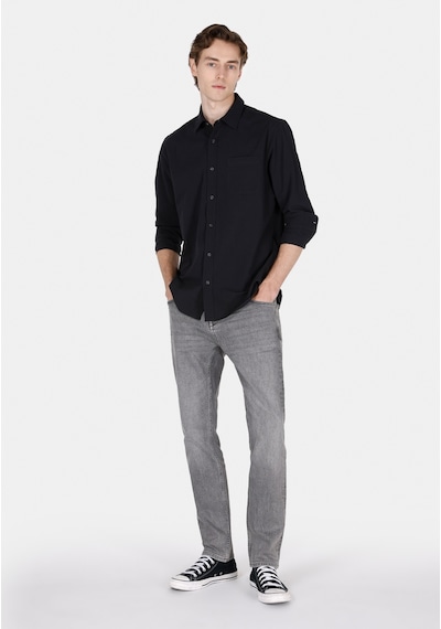 Colin's Colins Regular Fit Shirt Neck Düz Erkek Siyah Uzun Kol Gömlek Cl1073761 Cl1073761 Q1.v1 Blk Siyah