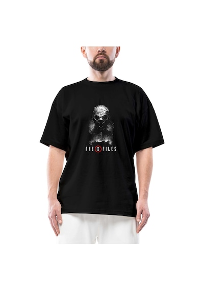 The X Files Oversize Siyah Tişört