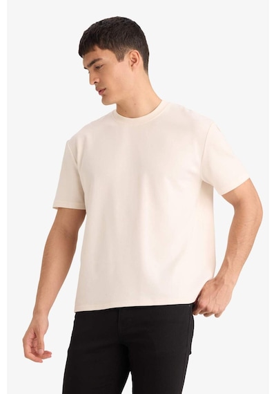 Defacto Regular Fıt Bisiklet Yaka Twill Kısa Kollu Tişört D7912ax26sper137 Ekru-er137 Defacto Regular Fıt Bisiklet Yaka Twill Kısa Kollu Tişört D7912ax26sper137 Ekru-er137