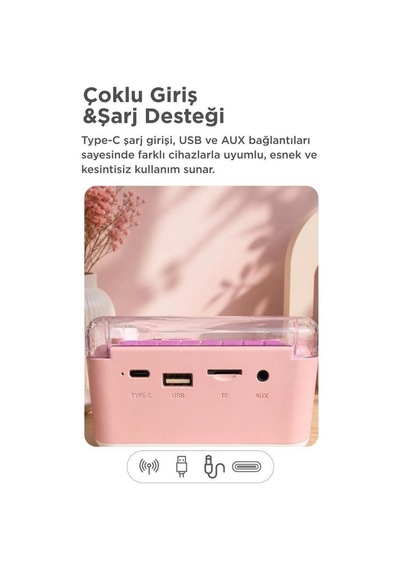 Özel Üretim Taşınabilir Görünümlü Bluetooth Hoparlör D61 Beyaz