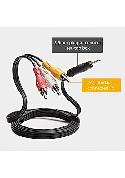 4824 3.5 Mm Stereo To 3 Rca Dişi Tos Çevirici Dönüştürücü Ses Kablosu With Rca Cable