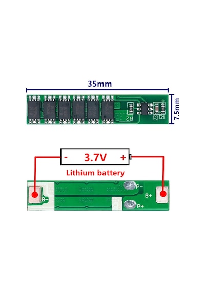 Alkatronik-Bms 1S 15A Koruma Kartı 3.7V Lityum 18650 Pil Batarya Lipo Li-İon