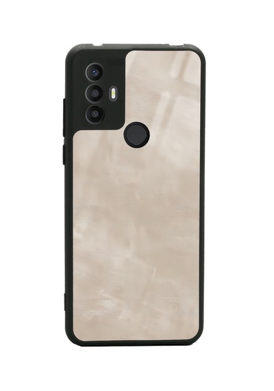 Tcl 30se Süt Kahvesi Mermer Tasarımlı Glossy Telefon Kılıfı Çok Renkli