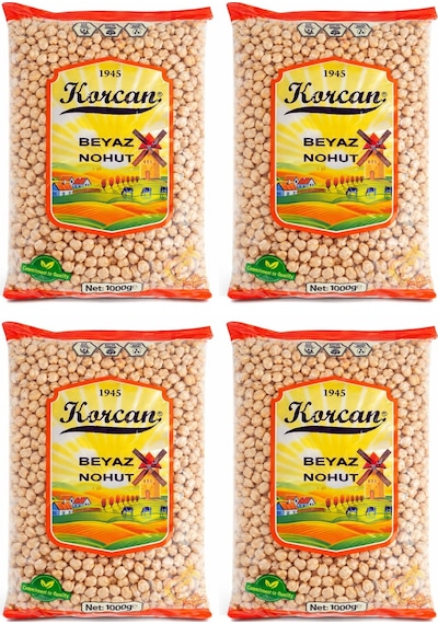 Korcan Beyaz Nohut 1 Kg 8 Mm X 4 Adet