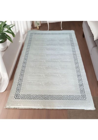 Mihra Halı % 100 Akrilik Sık Dokuma 4 Mevsim Antrasit Salon, Oturma Odası Halısı N9621g Gri
