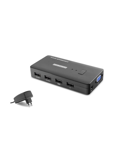 Hadron Hdx1374 2 Port + 4- Usb Vga Kvm Switch Kablolu Siyah