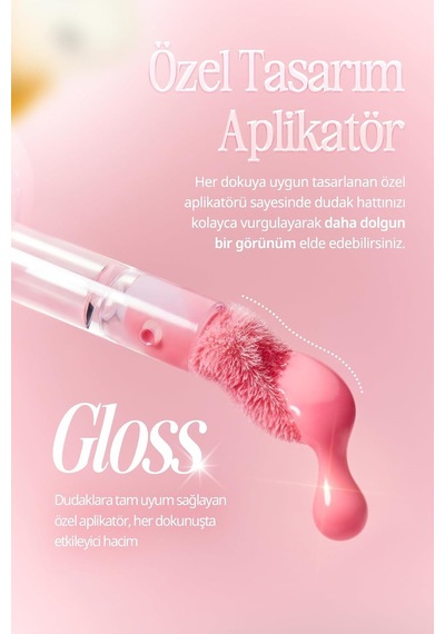 Pigmentli, Parlak Bitişli Dolgunlaştırıcı Lip Gloss Volumate Gloss 202 Glazed Apple Çok Renkli