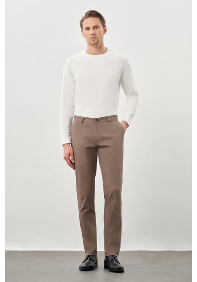 İmza Haki Kendinden Desenli Bez Ayağı Pamuklu Yan Cep Slim Fit Casual Pantolon 1003245168 Haki İmza Haki Kendinden Desenli Bez Ayağı Pamuklu Yan Cep Slim Fit Casual Pantolon 1003245168 Haki