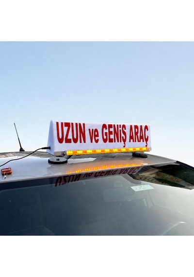 Uzun Ve Geniş Araç Mıknatıslı Tepe Lambası