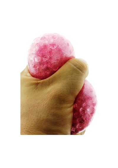 Squishy Stres Topu Simli Pembe Kristal  Slime