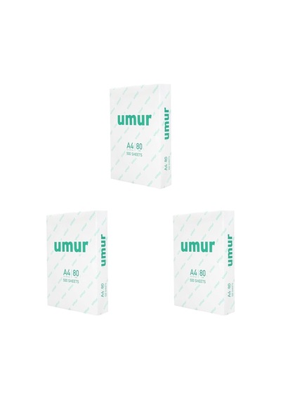 Umur Ofis A4 Kağıt 80 Gr 500 Adet 3 Paketi Genel