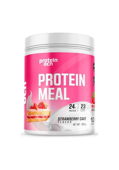 Proteinocean Protein Meal Proteinli Öğün Tozu - Strawberry Cake - 600g - 10 Servis