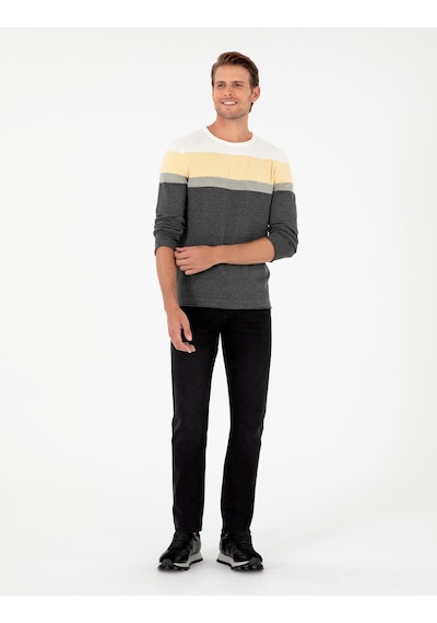 Pierre Cardin Erkek Açık Gri Melanj Kazak /triko 50296449-vr091 Açık Gri Melanj