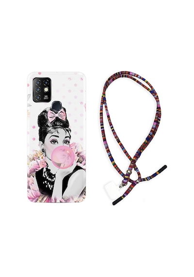 Infinix Hot 10 Kılıf Rasta Boyun Askılı Audrey Glue 1420
