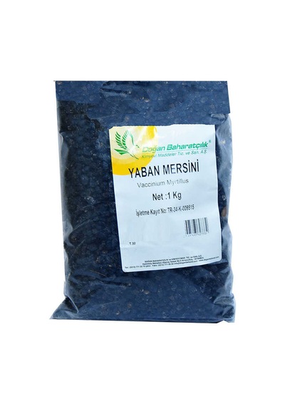 Acı Yaban Mersini Siyah Doğal 1000 Gr Paket