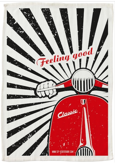 Vespa Desenli Mutfak Havlusu - Feeling Good / Sıp Diğer