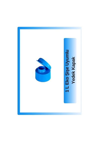 1l Eko Şişe Uyumlu Yedek Kapak Mavi