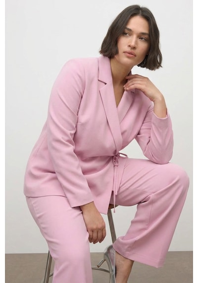 Myline Bağlama Detaylı Blazer Ceket Pembe