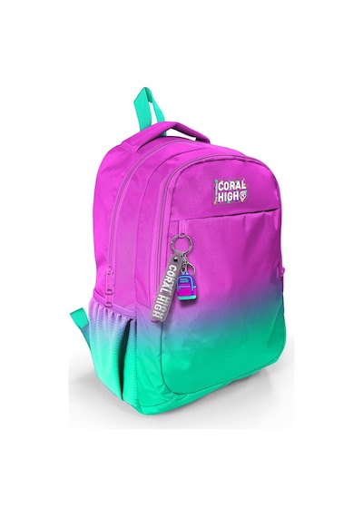 Coral High Kids Pembe Su Yeşili Renk Geçişli Üç Bölmeli Okul Sırt Çantası 23664