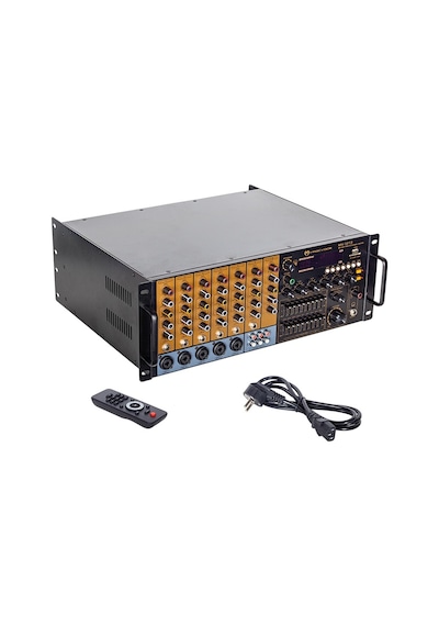 Magıcvoıce Mv-1213 Küp Mixer Anfi Usb Bt Uk Rms100w Max 800w 6 Zon+99dsp+4-16-70-100v Trafolu