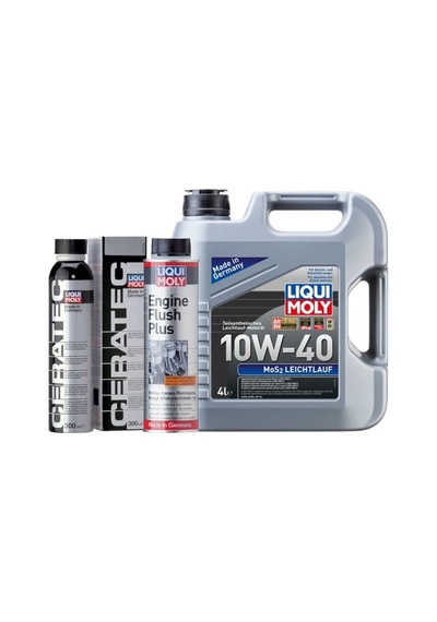 10w40 Motor Yağı Mos2'li 4 Lt,seramik Motor Koruyucu,motor Temizleyici Engine Flush Set