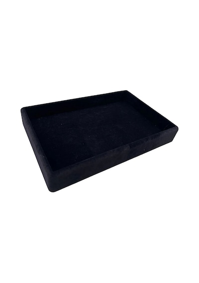Küçük Boy Süet Kumaş Siyah Renk 22/14 Cm Servis Tablası Çok Renkli