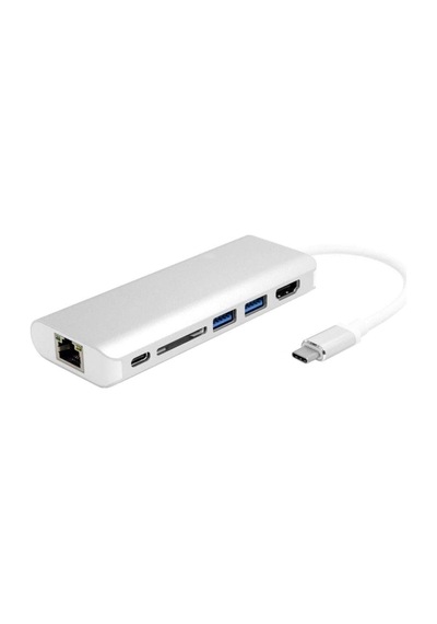 6 İn 1 Type-c To Hdmi 2 Usb 3.0 Gigabit Sd Kart Type C Çevirici