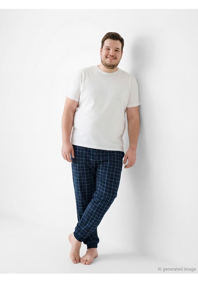 Lc Waikiki Lc Waıkıkı Lacivert Standart Kalıp Ekose Desenli Erkek Pijama Alt