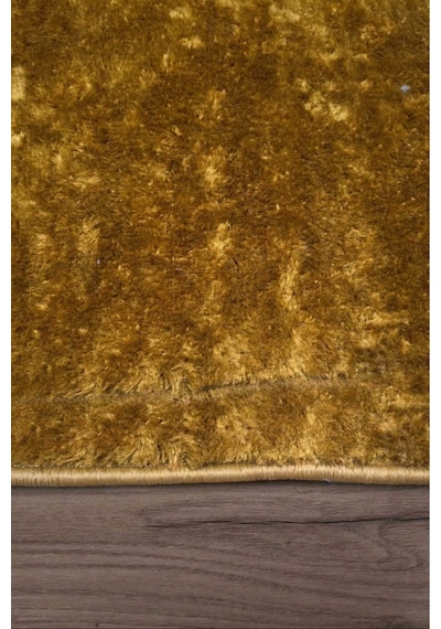 Relax Gold Büyük Boy 80x150 + 50x80 Cm 2'li Banyo Halısı Paspası Seti Kaymaz Klozet Takımı Altın
