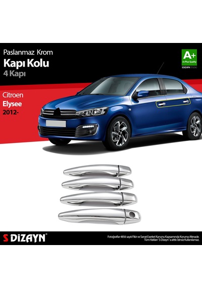 S-dizayn Citroen C-elysee Krom Kapı Kolu 4 Kapı 2013-2017