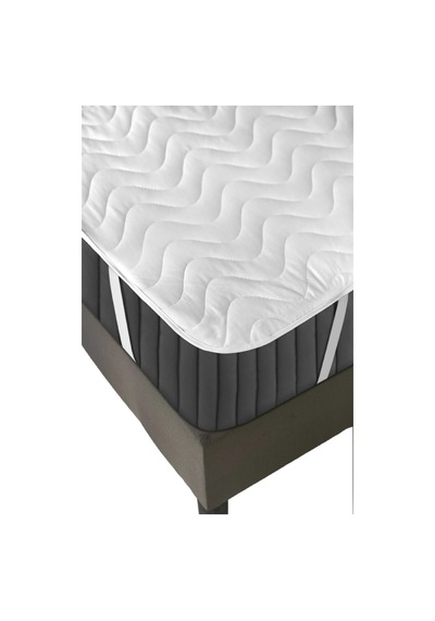 Evony Kapitoneli Sıvı Geçirmez Alez 220x200 Cm Çift Kişilik Köşe Lastikli Beyaz