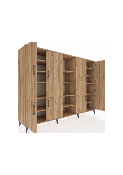 Hyperion Dolap 14 Raflı 8 Kapaklı 220x44x163 Çam-çam Çam-çam Hyperion Dolap 14 Raflı 8 Kapaklı 220x44x163 Çam-çam Çam-çam