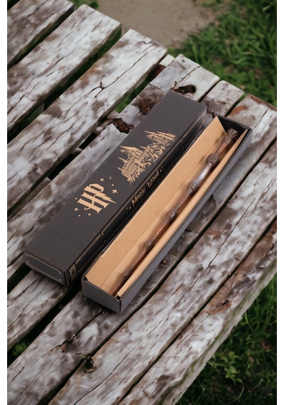 Harry Potter Dumbledore Asası, Profesör Albus Dumbledore Asa 33 Cm Özel Kutulu