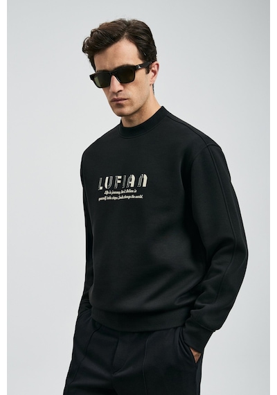 Lufian 112030178 Oracle Erkek Sweatshirt Siyah