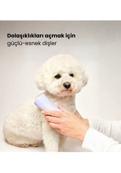 Tangle Teezer Pet Teezer Detangling Dolaşık Açıcı Küçük Irk Köpek Bakım Fırçası 11,7x5 Cm Lila-sarı