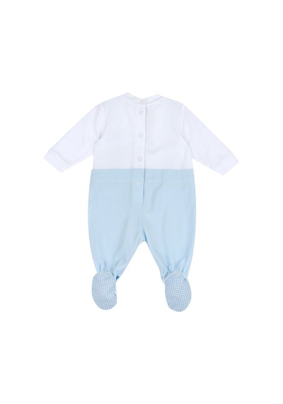 Chicco Erkek Bebek Paça İçinden Açılan, Yuvarlak Yakalı Tulum 09102020000000 000032 Beyaz