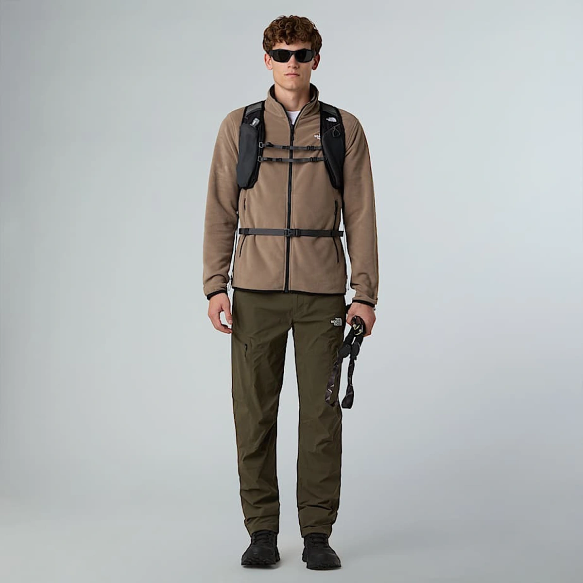 The North Face Glacier Fleece Erkek Bej Dik Yaka Ceket Bej