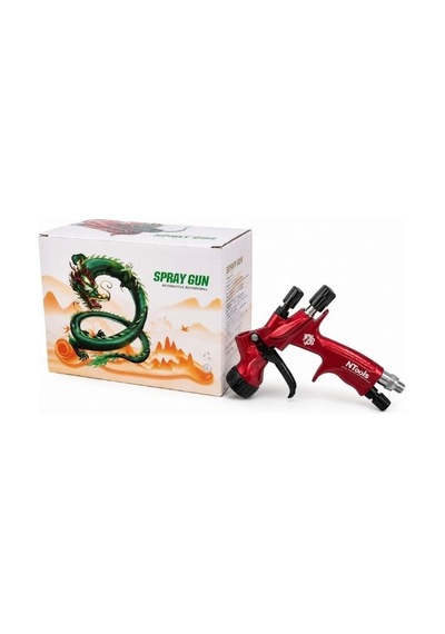 Ntools 8800 Hvlp Kırmızı Boya Sprey Tabancası 1.3mm Nozul, 600ml Hazne